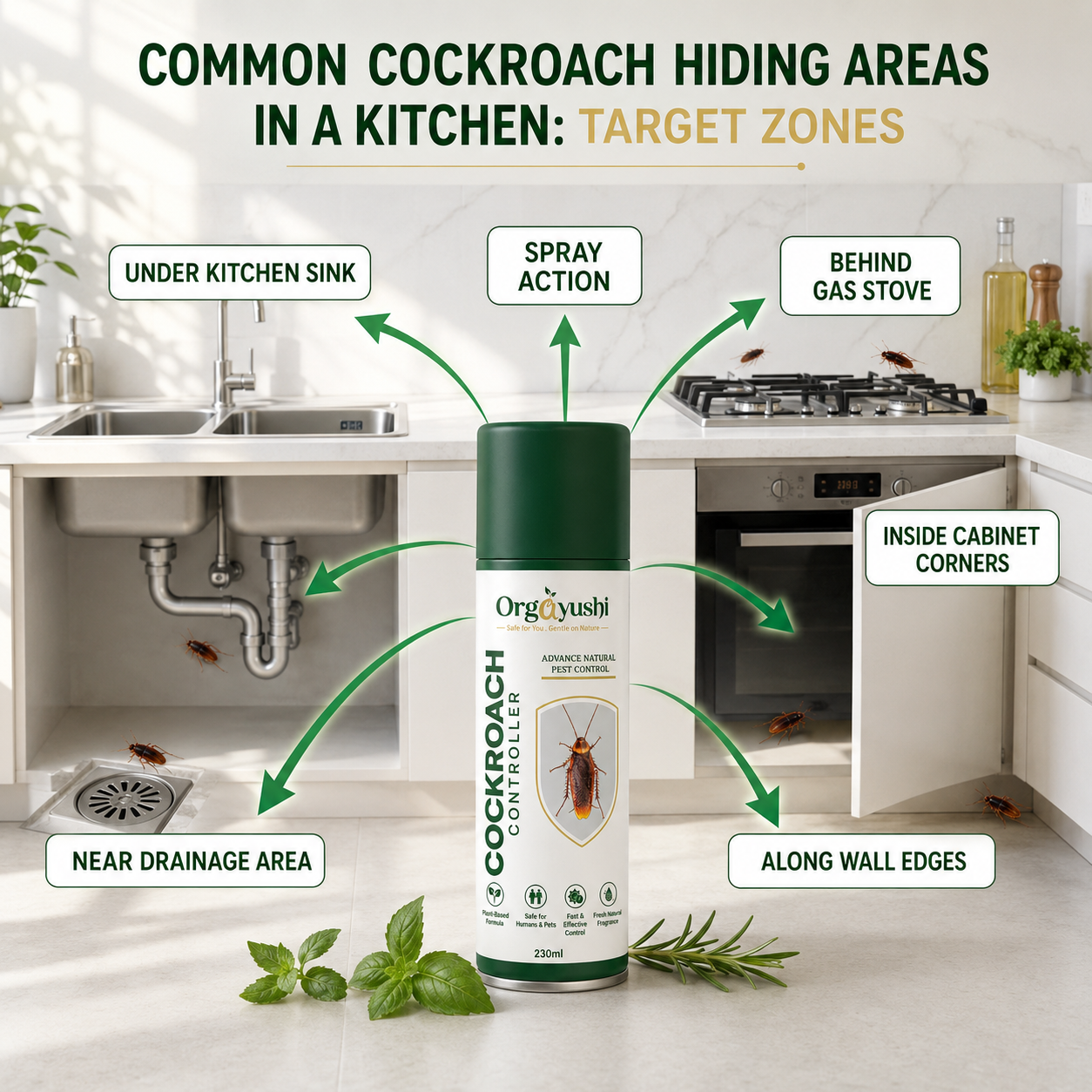 Cockroach Spray Pycon Ecofriendly Cockroach Controller Spray – OrgAyushi